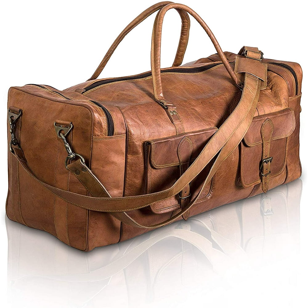 leather travel holdall for mens