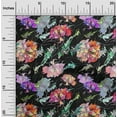 thumbnail image 1 of oneOone Cotton Cambric Black Fabric Texture|Leaves & Floral Artistic Sewing Material Print Fabric By The Yard 56 Inch Wide, 1 of 4