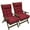 Red, variant on TOPCHANCES 2Pcs Adirondack Chair Cushions, Water Resistant Indoor Outdoor High Back Chair Cushion, Tufted Rocking Chair Cushion with Ties, Gray