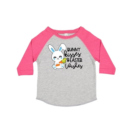 

Inktastic Easter Bunny Kisses and Easter Wishes in Blue Gift Toddler Boy or Toddler Girl T-Shirt