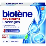 Biotene Lozenges, Dry Mouth Lozenges for Fresh Breath, Refreshing Mint, 27 Count
