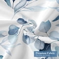 thumbnail image 4 of Zrodlmo Floral Fabric Shower Curtain, Eucalyptus Leaves Bathroom Curtain with Hooks, 72"x 72", Blue, 4 of 10
