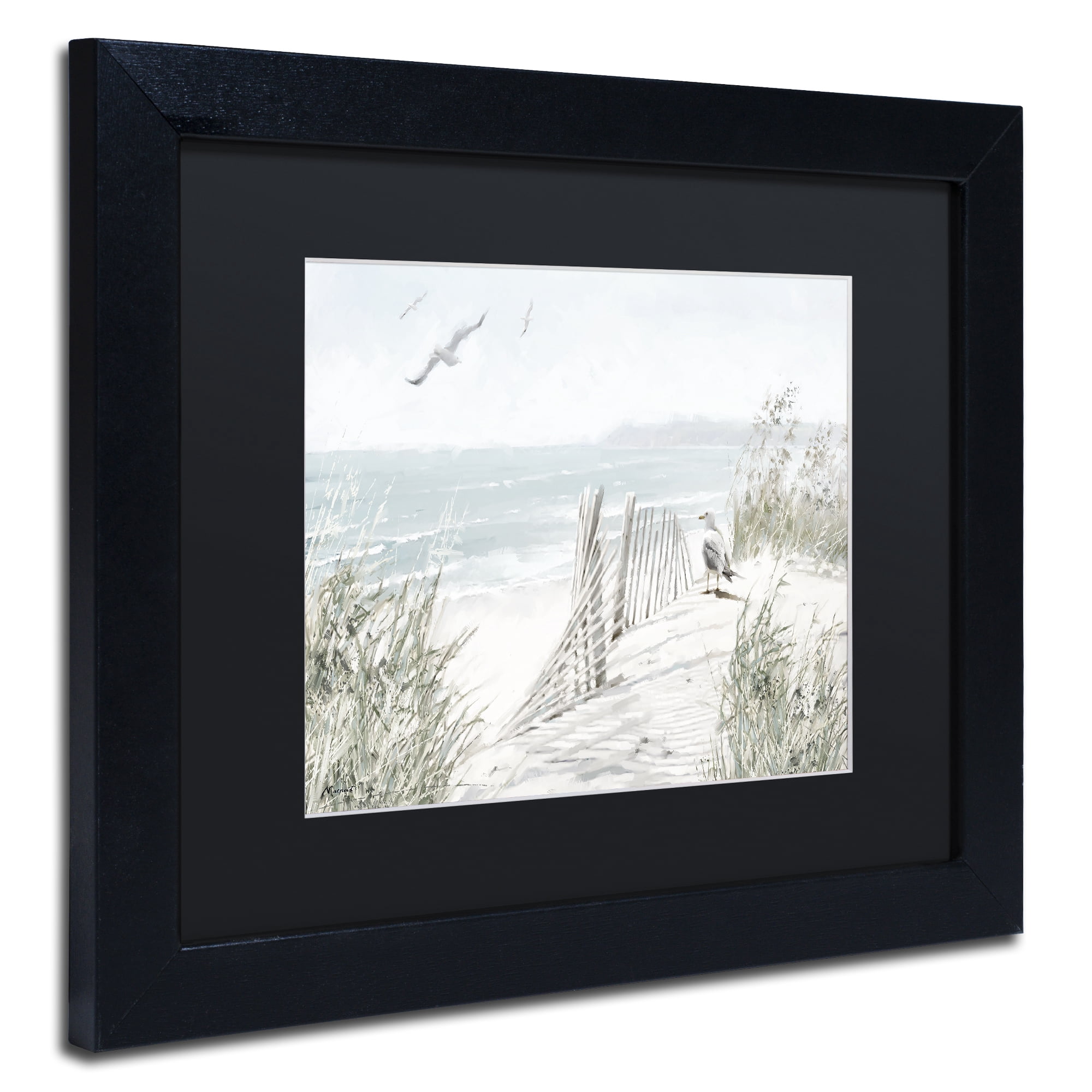 Trademark Fine Art 'Coastal Dunes' Black Matte, Black Framed Art by The Macneil Studio