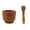 F, variant on Kilougeis Hot Sale Mortar Natural Wooden Stone Cup and Crusher Set Herbal Manual Grinder