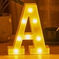 thumbnail image 4 of 1pc LED Marquee Number Lights Sign, Luces De Decoraciones De Halloween Al Aire Libre, Alfabeto A-T, Alimentado Por Batería Luces De Números De Decoración De Navidad Blanco Cálido, Accesorio De Vacacio, 4 of 4