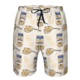 thumbnail image 4 of Yiaed Peanuts Print Men's Swim Trunks with Lining Quick Dry Sports Shorts Beach Shorts Boardshorts-Medium, 4 of 5
