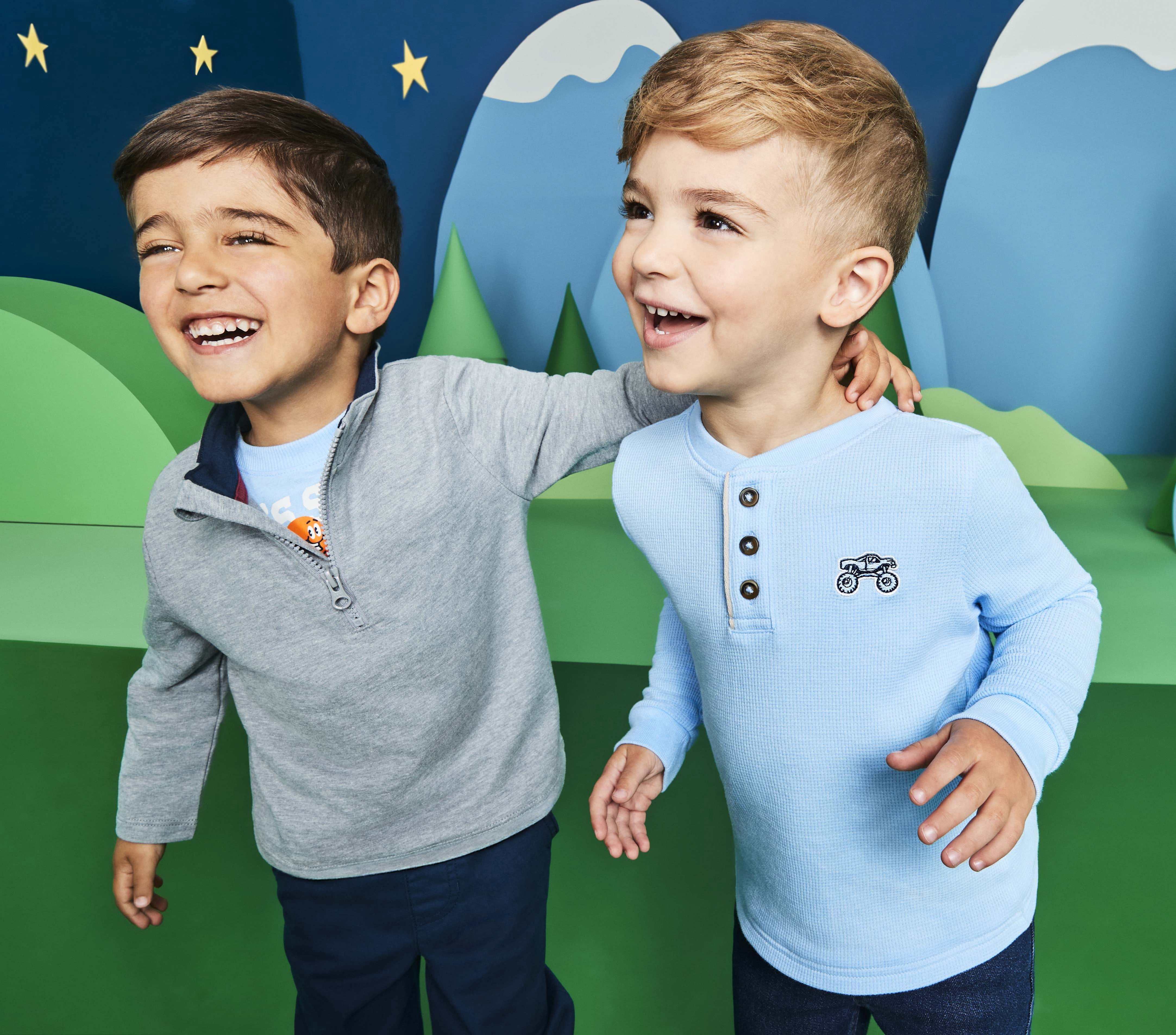 Garanimals Toddler Boys Quarter Zip Pullover with Long Sleeves, Sizes 18M-5T
