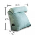 thumbnail image 2 of ShadeMart Sand Reading and TV Pillow, 17.7 x 17.7 Inch Back Wedge Cushion Pillow with Adjustable Neck Pillow and Pockets,Triangle Back Pillow,Neck Support Bed Pillow,Removable and Washable, 2 of 7