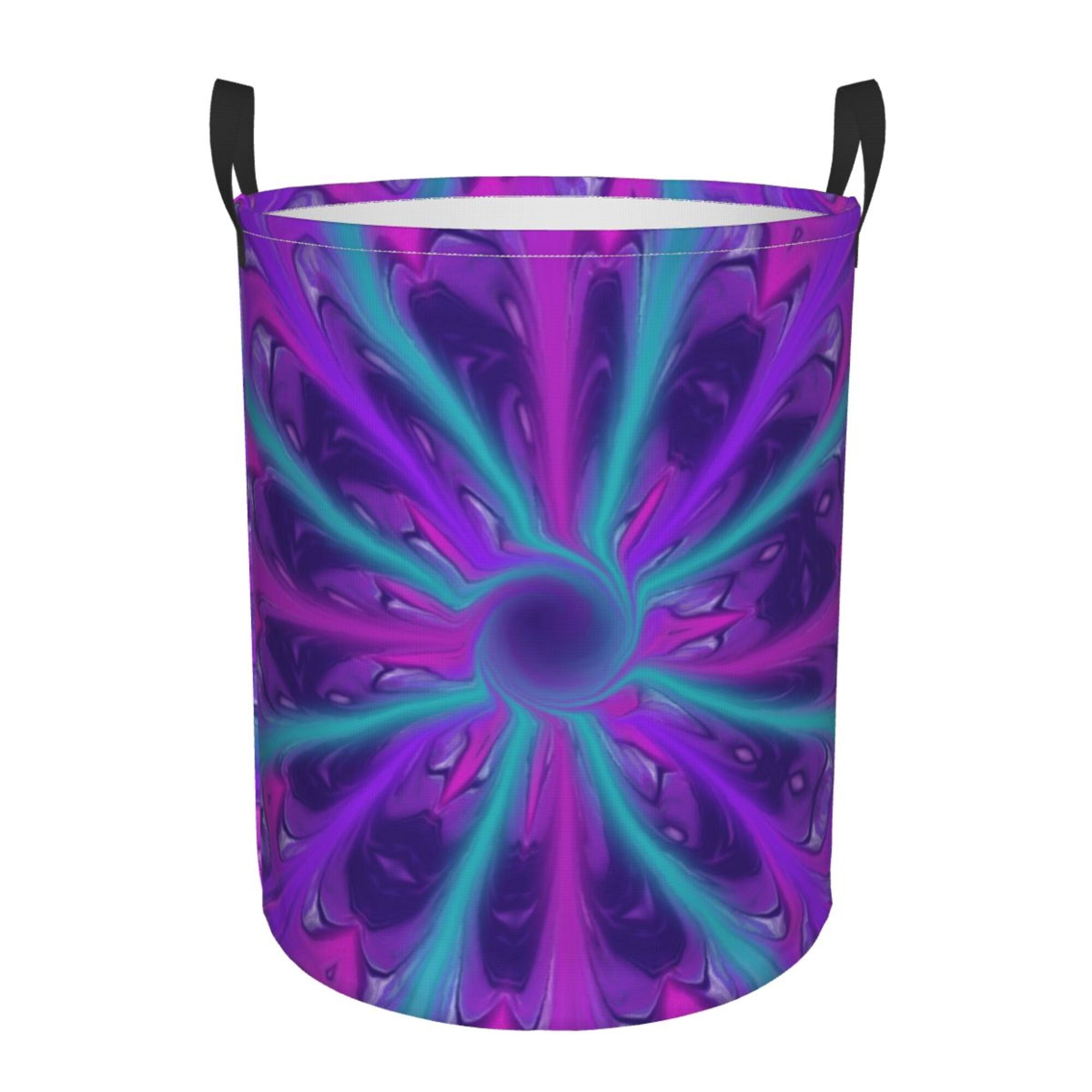 Lime Green Tie Dye Laundry Basket