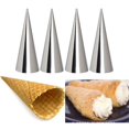 thumbnail image 2 of 12 piezas de moldes para tubos de acero inoxidable Moldes para rollos de crema Moldes para croissants de tornillo Tubos cónicos, 2 of 4