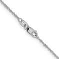 thumbnail image 3 of Diamond2Deal 10k White Gold 1mm Sparkle Singapore Chain Necklace for Women 18", 3 of 5
