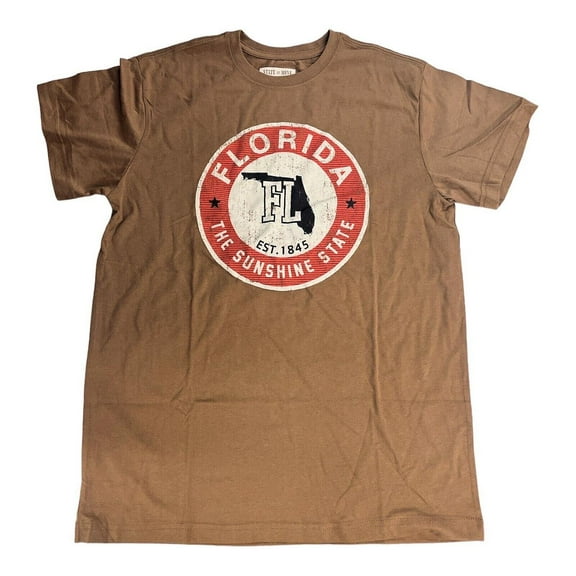 State of Mine Florida The Sunshine State Men's T-Shirt Brown XL