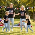 thumbnail image 2 of Patriotic Family Matching T Shirts 4th of July Star-Striped Letters Print Summer Short Sleeve, 2 of 5
