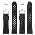 thumbnail image 4 of Fluororubber Watch Band,20mm Quick Release Watch Strap for Men and Women,Black with Silver Buckle, 4 of 7