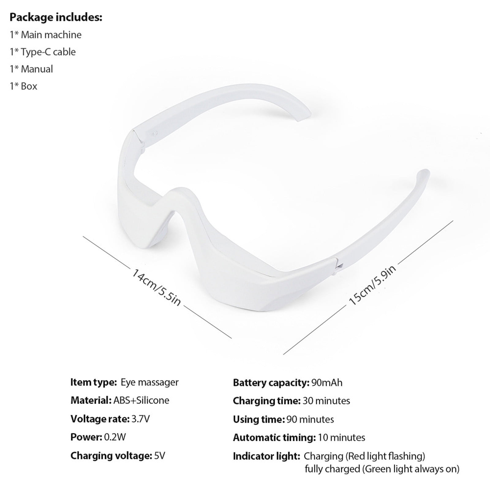 Red Light Therapy for Face, Under-Eye Red Light Therapy Device, Red Light Therapy Glasses Microcurrent Eye Massager Red Light Eye Mask for Eye Bags Dark Circles Puffiness Wrinkles Fine Lines