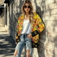 thumbnail image 5 of SCRAWLGOD Music Maple Leaf Cardigans for Women Trendy Fall Cardigan Sweaters for Women Long Sleeve Lounge Cardigans for Women Size M Breathable Womens Sweater Jacket Cardigan, 5 of 7