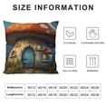 thumbnail image 5 of YINGXI  Fantasy Mushroom Cottage Throw Pillow Cover Colorful Meadow Landscape Plant Forest House Pillow Case Decorative Square Cushion for Home Couch Bed 20x20in, 5 of 5