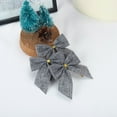 thumbnail image 5 of 10PCS Christmas Bows Various Styles Bows Fabric Christmas Tree Garland Accessories Decoration Party Party Decorations Grey, 5 of 9