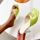 thumbnail image 2 of Amzcrzy Zapatos de mujer,Zapatos de mujer,Zapatillas de mujer, Sandalias de tacón alto con forma de lazo y punta cuadrada para mujer, cómodas, tipo mules Sandalias Mujer Zapatillas De Casa, 2 of 5
