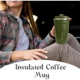 thumbnail image 6 of YINBAOGE Insulated Travel Coffee Mug Spill Proof Leak Proof Pobtable To Go Camping Stainless Steel Coffee Tumbler Reusable Coffee Cups with Lids Thermos for Hot and Cold Drink (Black, 12 OZ), 6 of 6