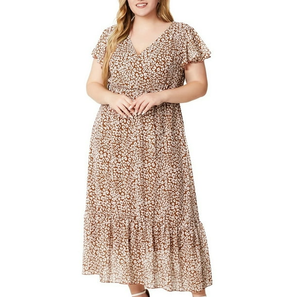 Vestido de Verano Corto Clásico con Cuello en V, Vestido de Verano Ligero Y Casual