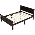 thumbnail image 4 of Gewnee  Queen Size Wood Platform Bed with Headboard and Footboard for Kids and Adults,Espresso, 4 of 7