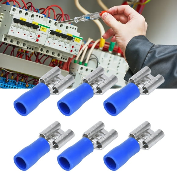 Spade Connector, Insulating Shell Female Spade Connector Thermal Insulation 100PCS For Electrical Equipment
