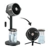 Shark FlexBreeze Pro Mist Fan, Indoor & Outdoor, Integrated Misting, Pedestal to Tabletop, Corded or Cordless, Up to 24-Hr Battery, Oscillating, FA302 Charcoal Grey