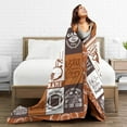 thumbnail image 5 of Custom Football Blanket with Name No. for Women Men, Personalized Cool Football Themed Printed Throw Blankets for Teens Adults Lap, Chair Sofa, Giftable Blanket, 50"x 60", 5 of 6