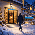 thumbnail image 4 of PEUHOP 4 Pack Black Solar Wall Lights Outdoor, Waterproof Motion Sensor Outdoor Lights, Warm White Porch Lights with 3 Modes for Front Door and Patio, 4 of 14
