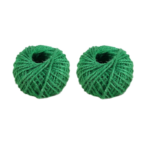XENAKY 2026 New 2 Pcs 30M Green Garden Twine Natural Jute Twine Thicken Twine Garden Indoor and Outdoor Twine for Floristries Bundling Craft