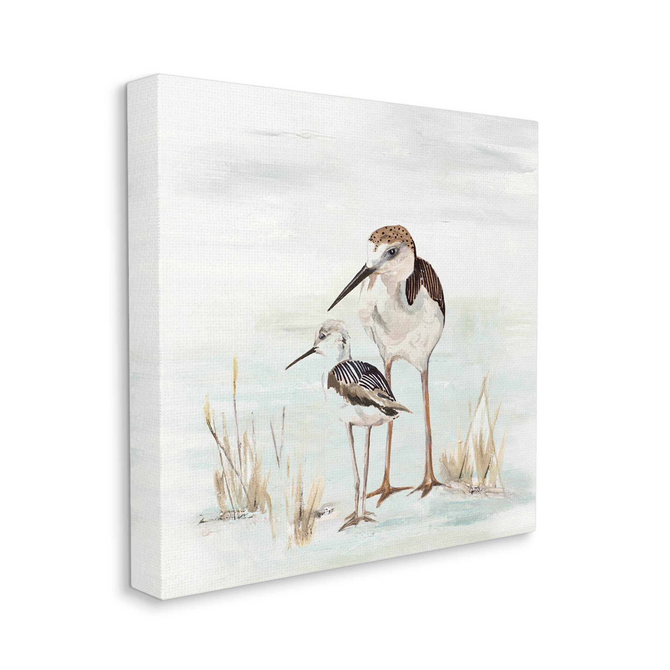 Sandpipers Duo Coastal Beach Bird Animals & Insects Graphic Art Gallery Wrapped Canvas Print Wall Art