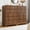 2pcs 5 Drawers Walnut, variant on LEFHDA 2 Drawer Fluted Nightstand, Wood Fluted Bedside Table for Bedroom, Mid-Century Modern End Tables(Walnut)