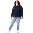 thumbnail image 6 of Terra & Sky Women's Plus Size Fleece Sweatshirt, Available in 1,2, and 3- Packs, Size 0X-4X, 6 of 11