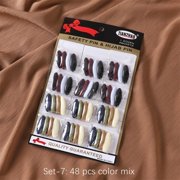 48-Pack Muslim Hijab Pins Color Black and White Safety Pins Plastic Scarf Clip
