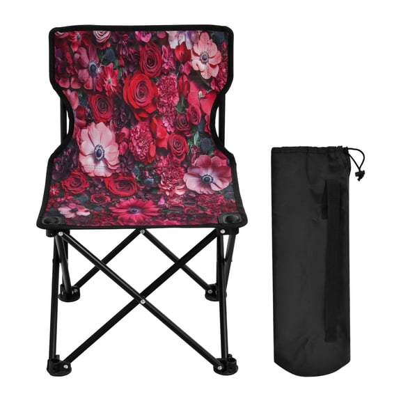 BZSMCE Camping Chairs Modern Crimson Elegance Pattern Folding chair
