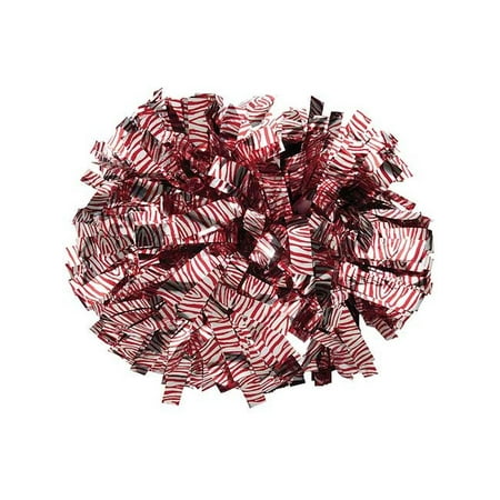 Pizzazz Metallic Silver Red Zebra Cheer Single Pom Pom