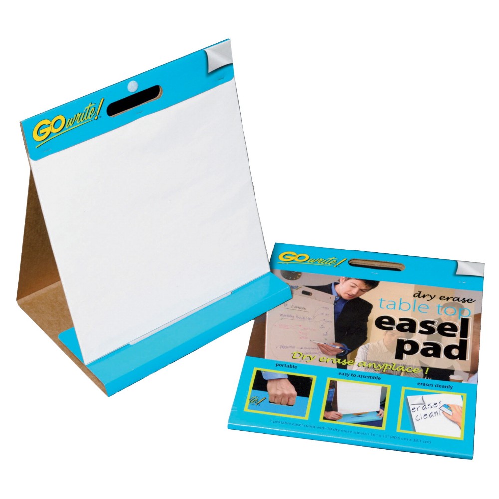 Go Write Dry Erase Tabletop NonAdhesive Easel Pad 16 x 15 In., White