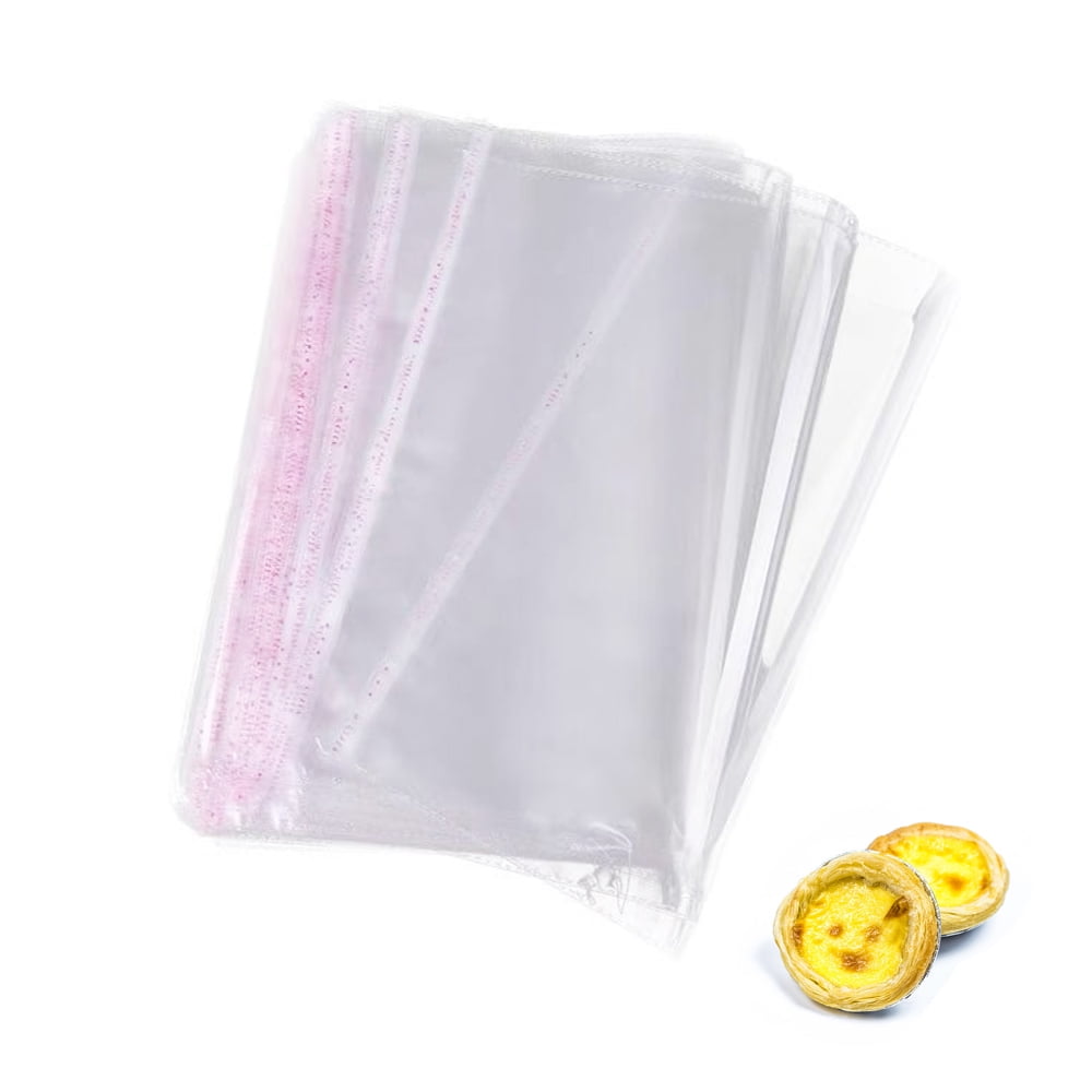Clear Plastic Flat Open Poly Bags Great for Proving Bread, Dough, Storage, Packaging and More