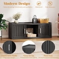 thumbnail image 4 of Bifanuo 46.8" Shoe Storage Cabinet with Waterproof UV-Resistant, Entryway Shoe Cabinet with 2 Doors, Outdoor Shoe Cabinet, for Entryway, Bedroom, Hallway, Living Room, Black, 4 of 10