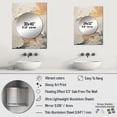 thumbnail image 4 of Designart "Golden Beige Palm Tree In Modern Style" Coastal Tropical Mirror Wall Decor - Coastal Beige Coastal Mirror Wall Art For Entryway - 40" x 30" Inch, 4 of 5