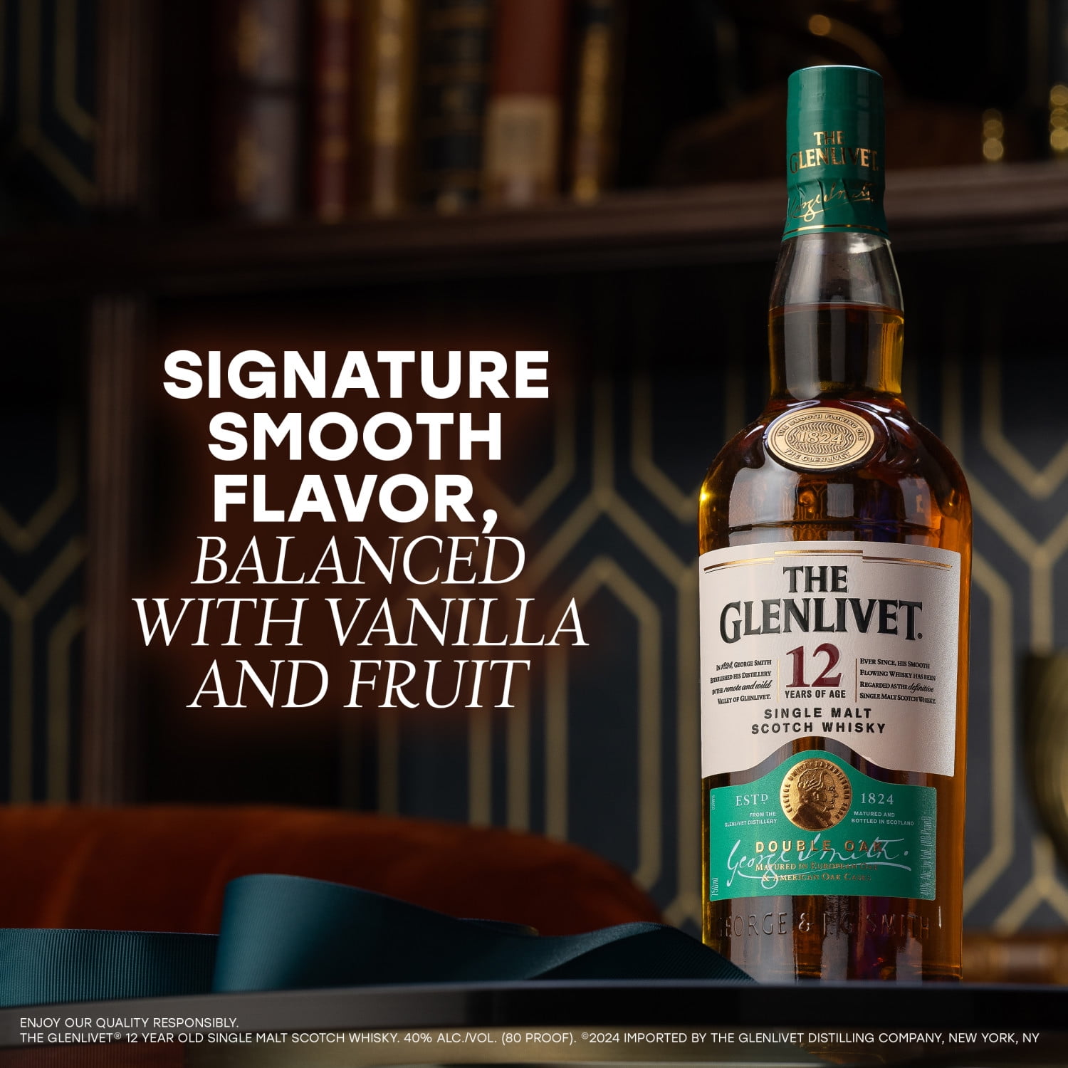 The Glenlivet 12 Year Old Single Malt Scotch Whisky, 750 mL The Glenlivet 12 Year Old Single Malt Scotch Whisky, 750 mL