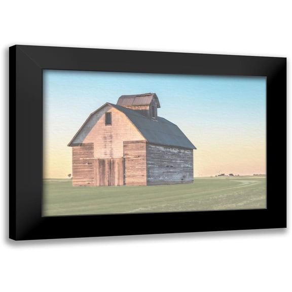 Villa, Milli 14x11 Black Modern Framed Museum Art Print Titled - Sunset Pastel Barn