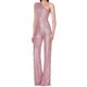 thumbnail image 1 of Gibobby pantalones de lentejuelas novedoso para mujer, moda Sexy, sin espalda, cuello en V, lentejuelas, cremallera, pierna ancha, pantalones informales para mujer, en Stock(Dorado， M), 1 of 5