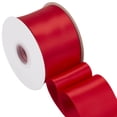 thumbnail image 1 of Joycrosso Red Ribbon 3 Inch Wide Thick Fabric Ribbon, 50 Yards Double Faced Satin for Chair Sash Bows Making Bouquet Sewing Christmas Decoration, 1 of 7