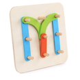 thumbnail image 2 of Ordenador de números de letras de madera, rompecabezas, bloques de apilamiento educativos, juego de juguetes, construcción de colores, regalo para niños pequeños Inevent WJ3121-00B, 2 of 7