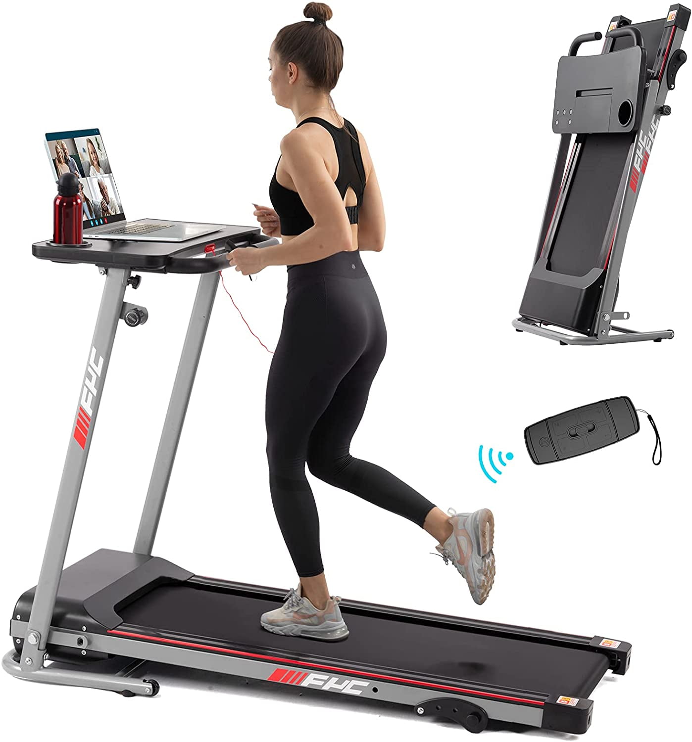 FYC Folding Treadmills for Home with Bluetooth and Incline Portable Running Machine Electric Compact Treadmills Foldable for Exercise Home Gym Fitness Walking Jogging 