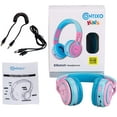 thumbnail image 4 of Contixo Kids Bluetooth Headphones, Wireless & Wired, Built-In Mic, SD Music Player, Over-Ear Design - Pink, 4 of 8