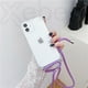 thumbnail image 1 of Funda de teléfono con cadena y correa para collar para iPhone 14 13 Pro Max 12 11 XS X XR Mini SE 2 6S 7 8 Plus, funda de cuerda suave transparente Tan Jianjun unisex, 1 of 2