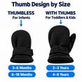 thumbnail image 7 of N'Ice Caps Toddler Baby Infant Mittens 2 Pairs Kids Sherpa Lined Fleece Easy-On, Boys Black & Navy, 7 of 7